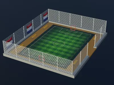 Soccer Stadium - Holland Low-poly 3D model
