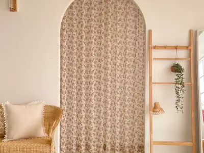 Chiffon Cover Curtain Flower 3D model