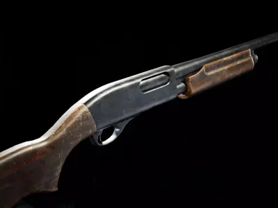 PBR - R870 Woodstock Shotgun  - Game-Ready 3D Asset Low-poly 3D model