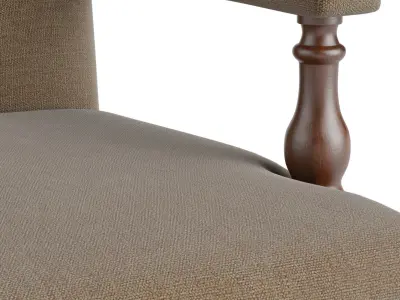 Charlton Dark Beige Arm Chair 3D model