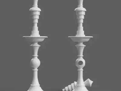 classic candle holder 3D print model