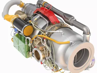 Gas Turbine Engine Garrett GTCP85-98D  3D model