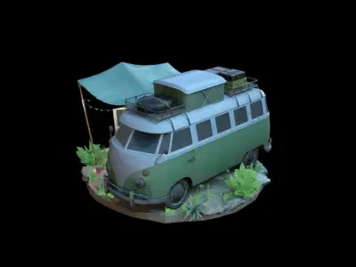 bus traveler kombi adventure 3D model