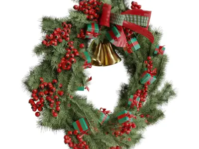 Christmas wreath 1 3D model