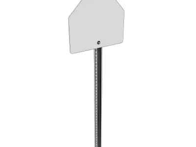 School Crossing Sign 3D model