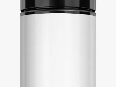 Jar with Label and Cover 3D model