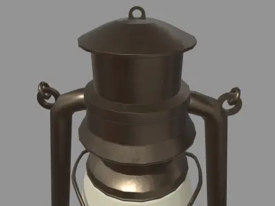 Old Lamp 01 Low-poly 3D model