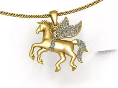  Horse pendant 3D print model 3D print model