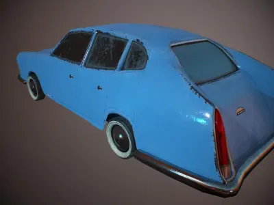 Cartoon Car Low-poly 3D model