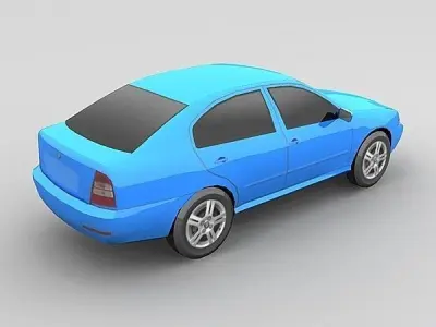 Skoda Octavia Low-poly 3D model