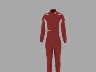Race Car Driver Costume Low-poly 3D model