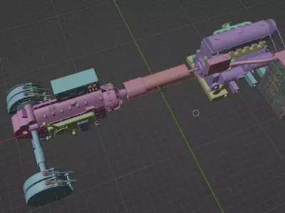 Transmission  and  Brakes panzer ii 3D model