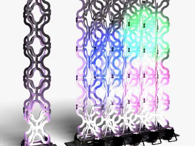 Stage Decor 23 Modular Wall Column 3D model