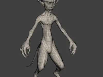 HomoRattus alien 3D model