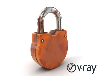 Rustic Metal Lock with Aged Texture model pack Low-poly 3D model