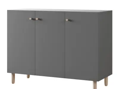 Hanna s Cabinet 2 Grey 3D model