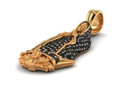 virgen de Guadalupe 5 gr con piedras-Our lady of guadalupe 3D model