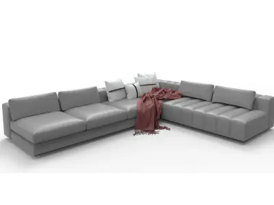 Contemporary L Corner Sofa  3D model