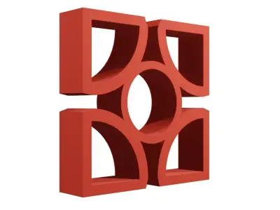 Brick Jaali Block Arch Gap 3D model