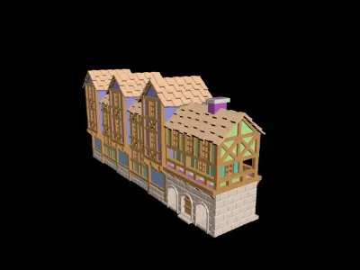 Medieval House 47 3D print model 3D model
