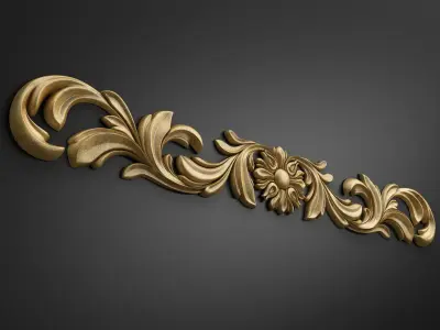 Carved decor 3D model 19