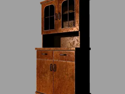 Old Cupboard Free low-poly 3D model