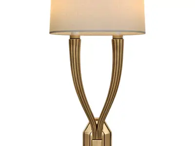 Ruhlmann Art Deco Double Copper Wall Sconce lamp 3D model