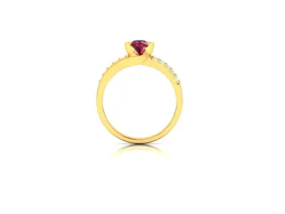 Women Solitaire Ring full 3dm stl obj fbx Render Details 3D print model