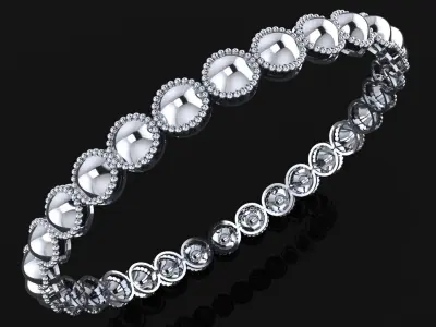 1194 Golden Orb Bangle 60MM-9gm 3D print model