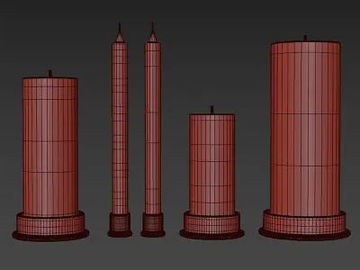 COLUMN CANDLE by Hay Low-poly 3D model