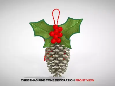 Christmas Pine Cone Decoration 3D Model 3D model