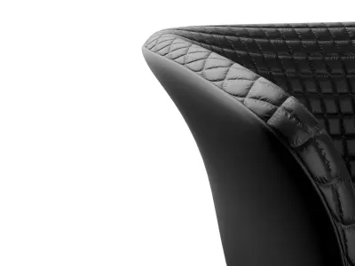 Diamond Quilted Swivel Arm Chair 3D model