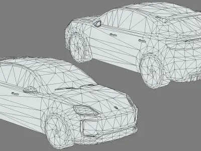 Low-poly Porsche Cayenne 3D Models Low-poly 3D model