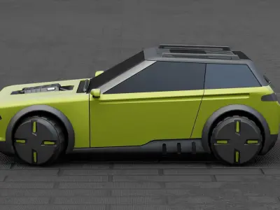 TESLA CONCEPT SUV  RIGGED 3D model