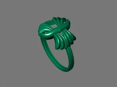 Women Ring Plain Ring Ready STL 3DM Models Womens Rings 3D print model 57