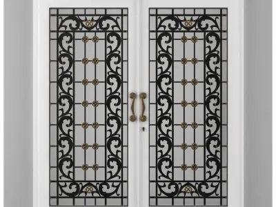 Classic exterior door Free 3D model