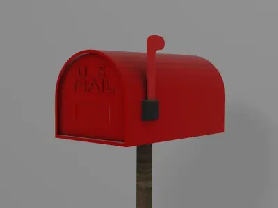 United States Mail Box Style Free 3D model