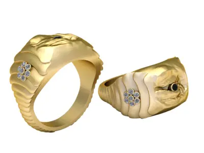 LUXURY ENGAGEMENT RING 3D PRINTABLE MODEL 3D print model