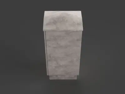 Electrical Box Low-poly 3D model get