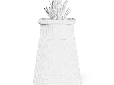 Plant 3D Model in Large Modern Pot 3D model purchase