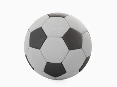Modern Leather Soccer Ball 3D model
