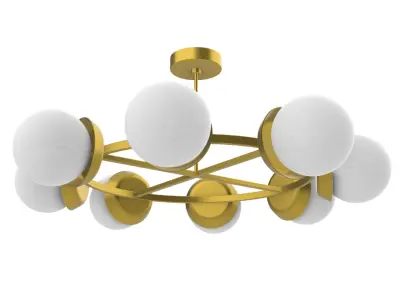 EZIO 54 inch ROUND GLOBE CHANDELIER 3D model