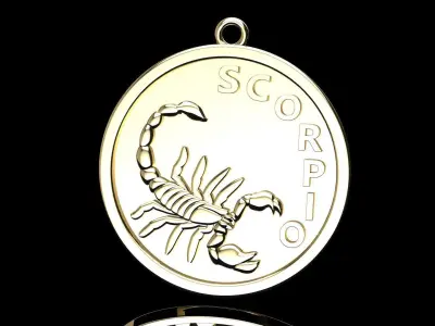 Scorpion pendant 3D model 3D print model