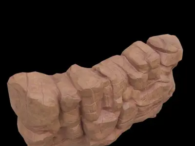 Cartoon rocks 3D model