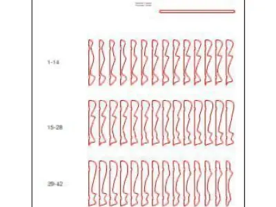 Parametric Wavy Wooden Panels 09 3D model