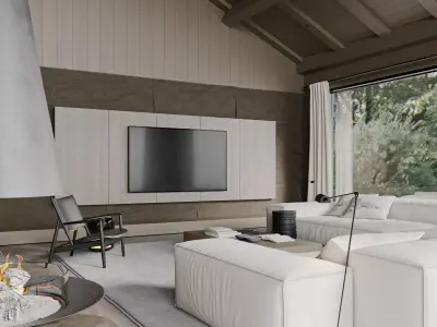 Livingroom and Kitchen 3D model