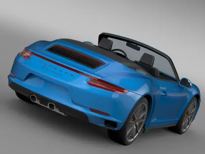 Porsche 911 Carrera 4 Cabriolet 991 2016  3D model