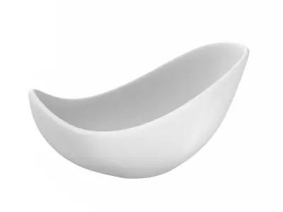 Designer White Bowl 3D model