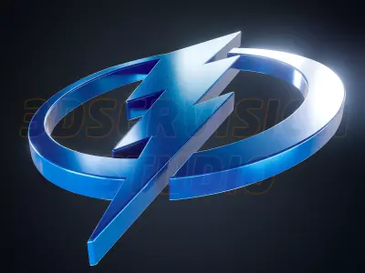 Tempa Bay Lightning logo - Cinematic - 3D print 3D model