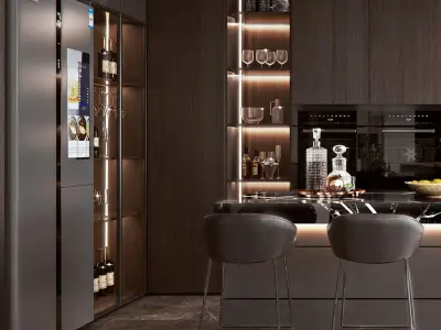 kitchen Modern open 3D model